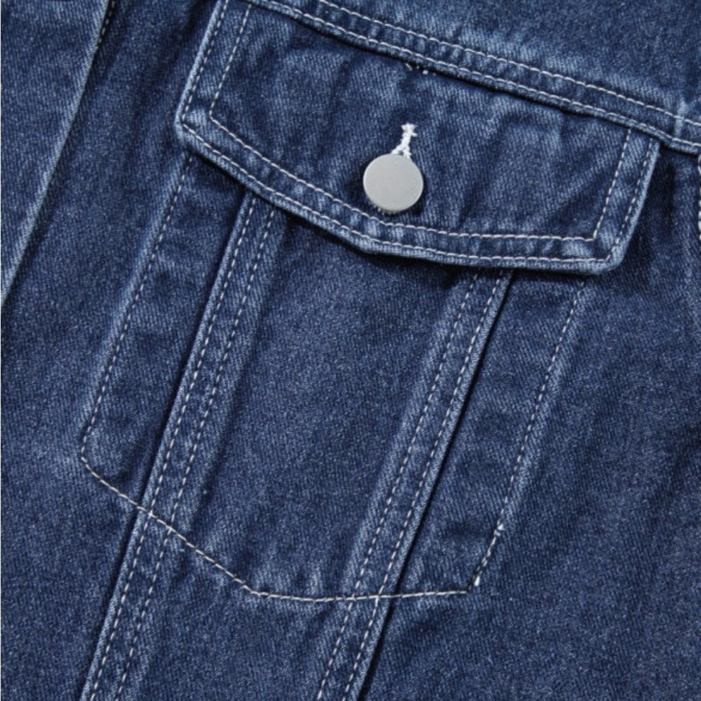 LAST ONE Ruffled Denim Jacket - Picture 10 of 14